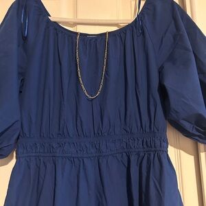A New Day Royal Blue Dress with Gold Chain